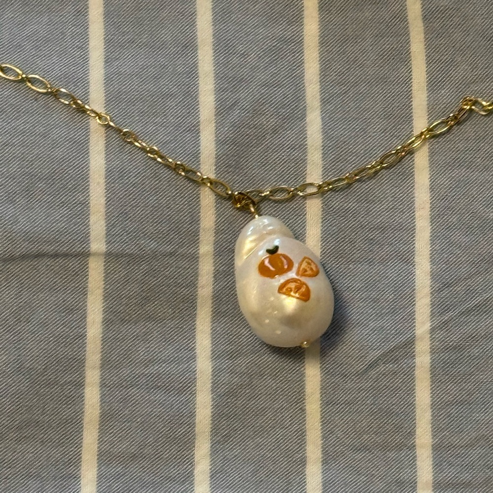 Lisa says gah x madewell pearl gold necklace